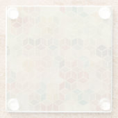 Retro geometrisch patroon 5 glazen onderzetter (Achterkant)