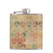 Retro geometrisch patroon 5 heupfles (Voorkant)