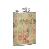 Retro geometrisch patroon 5 heupfles (Rechts)