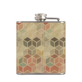 Retro geometrisch patroon 5 heupfles (Achterkant)