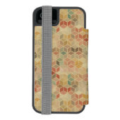 Retro geometrisch patroon 5 incipio iPhone portemonnee hoesje (Agenda Achterkant)