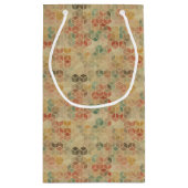 Retro geometrisch patroon 5 klein cadeauzakje (Achterkant)