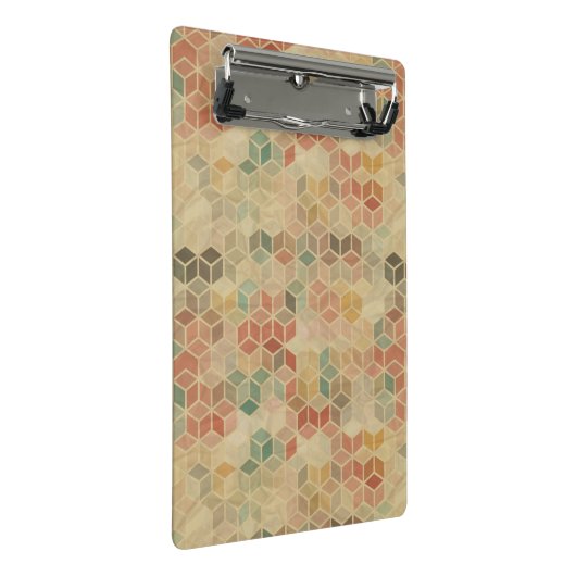 Retro geometrisch patroon 5 mini klembord (Schuin)