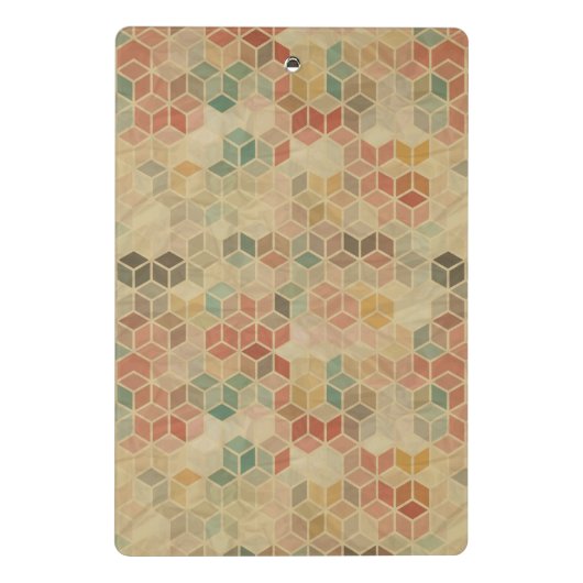 Retro geometrisch patroon 5 mini klembord (Achterkant)