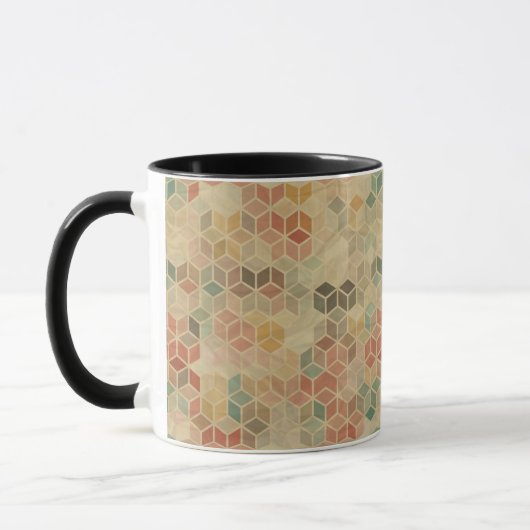 Retro geometrisch patroon 5 mok (Links)