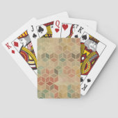 Retro geometrisch patroon 5 pokerkaarten (Achterkant)