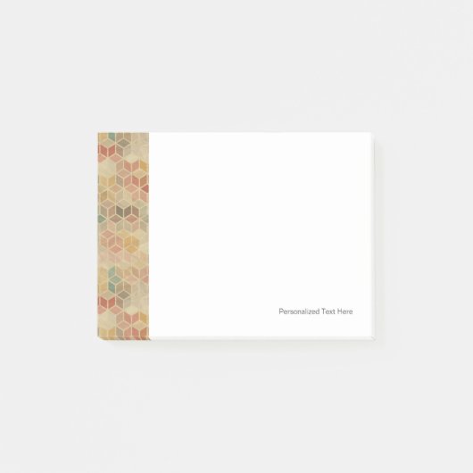Retro geometrisch patroon 5 post-it® notes (Voorkant)
