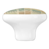 Retro geometrisch patroon 6 keramische knop (Zijkant)