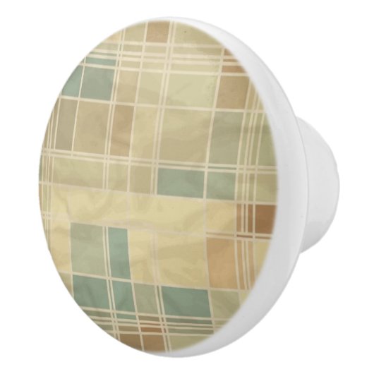 Retro geometrisch patroon 6 keramische knop (Rechts)