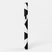 Retro geometrisch patroon Aangepaste naam Zwart &  Case-Mate iPhone Case (Achterkant/rechts)