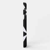 Retro geometrisch patroon Aangepaste naam Zwart &  Case-Mate iPhone Case (Achterkant/links)