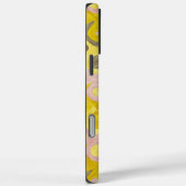 Retro geometrisch patroon in geel en roze Case-Mate iPhone case (Achterkant / Rechts)