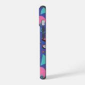 Retro geometrisch patroon iPhone 15 case (Linkerkant)