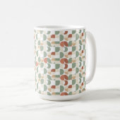 Retro geometrisch patroon koffiemok (Voorkant rechts)