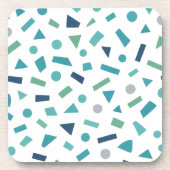 Retro geometrisch patroon – Memphis Style Design u Bier Onderzetter (Voorkant)