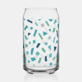 Retro geometrisch patroon – Memphis Style Design u Blikvorm Glas (Achterkant)