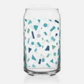 Retro geometrisch patroon – Memphis Style Design u Blikvorm Glas (Links)