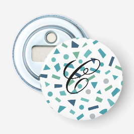 Retro geometrisch patroon – Memphis Style Design u Button Flesopener