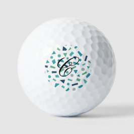 Retro geometrisch patroon – Memphis Style Design u Golfballen