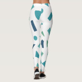 Retro geometrisch patroon – Memphis Style Design u Leggings (Achterkant)