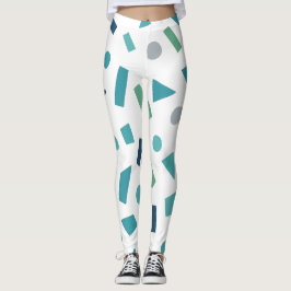 Retro geometrisch patroon – Memphis Style Design u Leggings