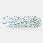 Retro geometrisch patroon – Memphis Style Design u Persoonlijk Skateboard (Horizontaal)