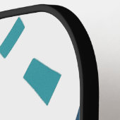 Retro geometrisch patroon – Memphis Style Design u Pickleball Paddle (Links Detail)