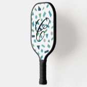 Retro geometrisch patroon – Memphis Style Design u Pickleball Paddle (Links)