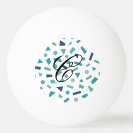 Retro geometrisch patroon – Memphis Style Design u Pingpongbal