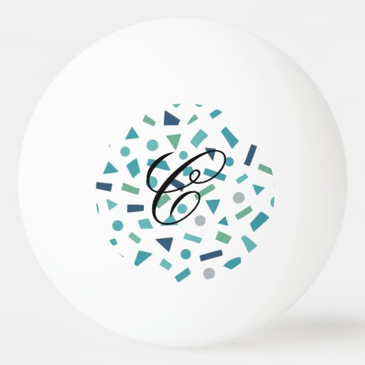 Retro geometrisch patroon – Memphis Style Design u Pingpongbal (Voorkant)