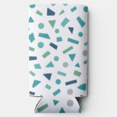 Retro geometrisch patroon – Memphis Style Design u Seltzer Blikjeskoeler (Achterkant)