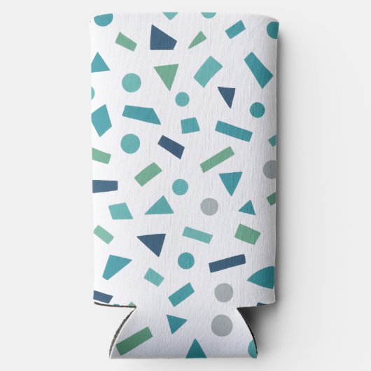 Retro geometrisch patroon – Memphis Style Design u Seltzer Blikjeskoeler (Achterkant)