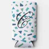 Retro geometrisch patroon – Memphis Style Design u Seltzer Blikjeskoeler (Voorkant)