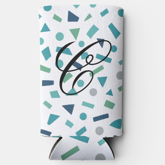 Retro geometrisch patroon – Memphis Style Design u Seltzer Blikjeskoeler (Voorkant)