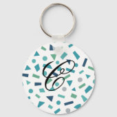 Retro geometrisch patroon – Memphis Style Design u Sleutelhanger (Voorkant)