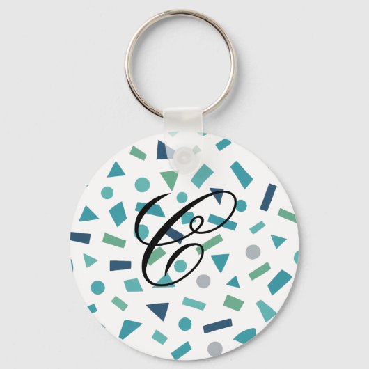 Retro geometrisch patroon – Memphis Style Design u Sleutelhanger (Voorkant)