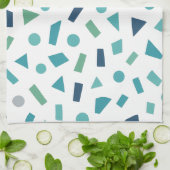 Retro geometrisch patroon – Memphis Style Design u Theedoek (Gevouwen)