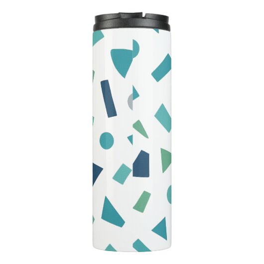 Retro geometrisch patroon – Memphis Style Design u Thermosbeker (Achterkant)