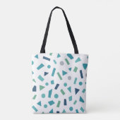 Retro geometrisch patroon – Memphis Style Design u Tote Bag (Achterkant)