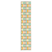 Retro geometrisch patroon met verticale ovalen korte tafelloper (Voorkant)