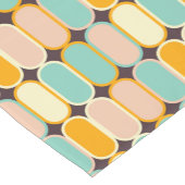 Retro geometrisch patroon met verticale ovalen korte tafelloper (Hoek)