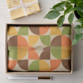 Retro Geometrisch Patroon Mid Mod Herfst Tissuepapier (Geschenk)