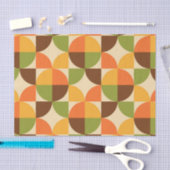 Retro Geometrisch Patroon Mid Mod Herfst Tissuepapier (Craft)
