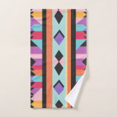 Retro geometrisch patroon mix bad handdoek (Handdoek)