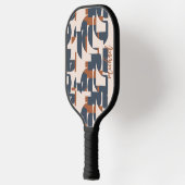 Retro  Geometrisch Patroon Modern Monogram Pickleball Paddle (Links)