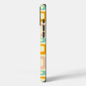 Retro geometrisch patroon op een lichtbeige achter Case-Mate iPhone case (Achterkant / Links)