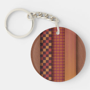Retro geometrisch patroon uit het midden van de vo sleutelhanger