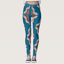 Retro geometrisch patroon/vintage boho abstract leggings