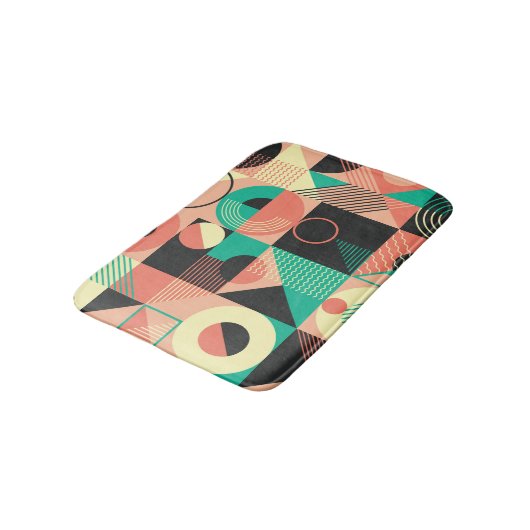 Retro geometrisch patroonontwerp badmat (Gekanteld)