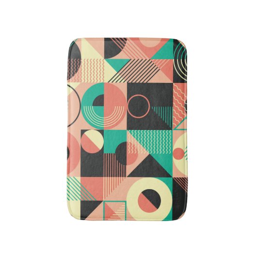 Retro geometrisch patroonontwerp badmat (Voorkant Verticaal)